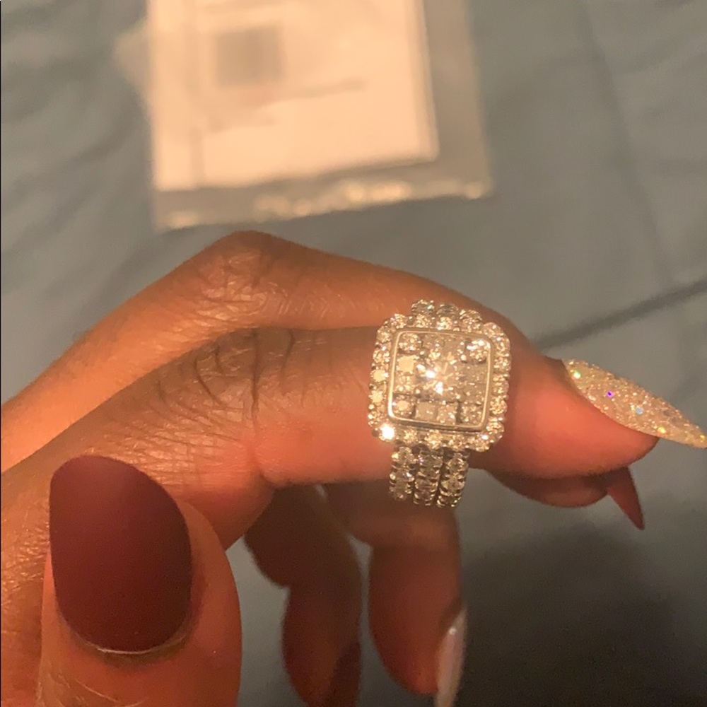 Cluster Diamond engagement ring (KAY Jewelers) 14k